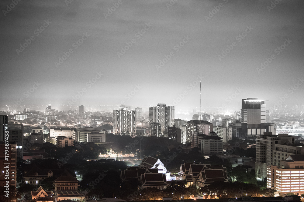 Bangkok Skyline in the fog