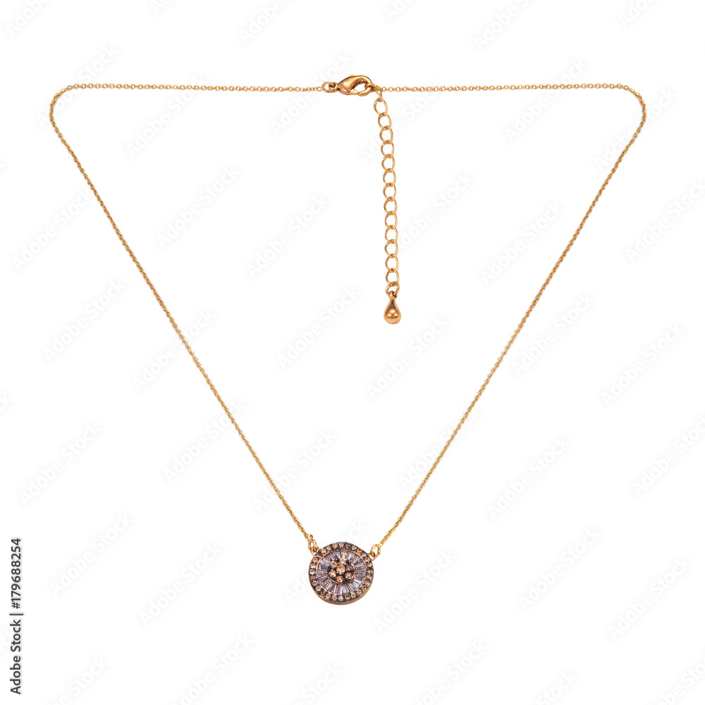 Fototapeta premium gold chain on a white background