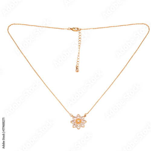 gold chain on a white background