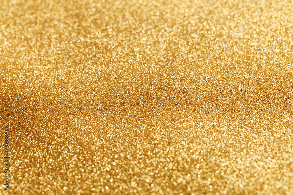 Bokeh light of gold glitters Bokeh light of gold glitters