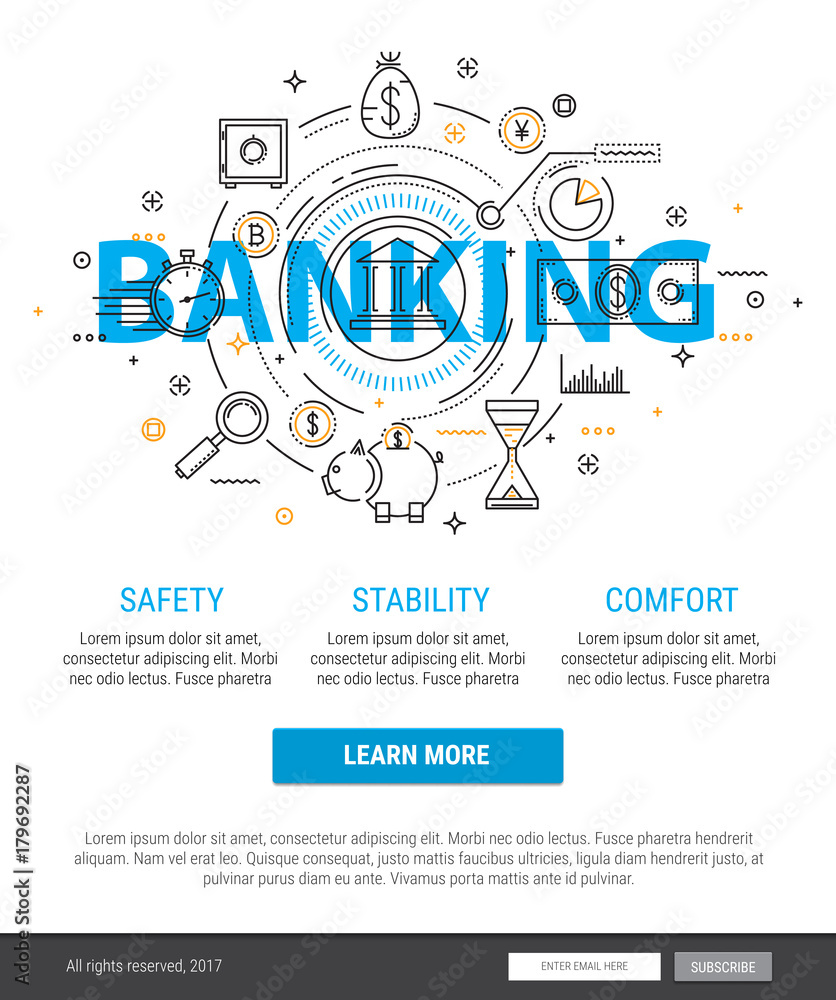 Banking service and finance concept illustration Banking service and finance concept illustration