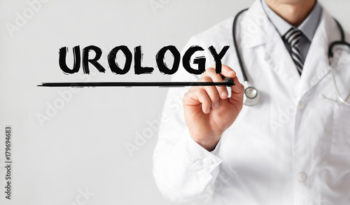 Doctor writing word Urology with marker, Medical concept