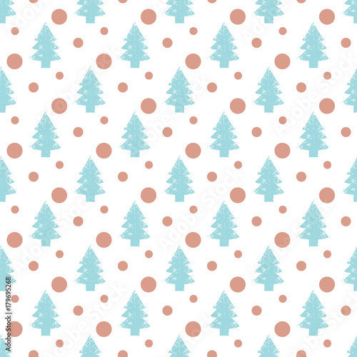 abstract art vector background. Christmas tree seamless pattern in modern geometry style. © Алена Малашкевич