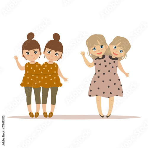 Siamese twins. Conjoined twins.