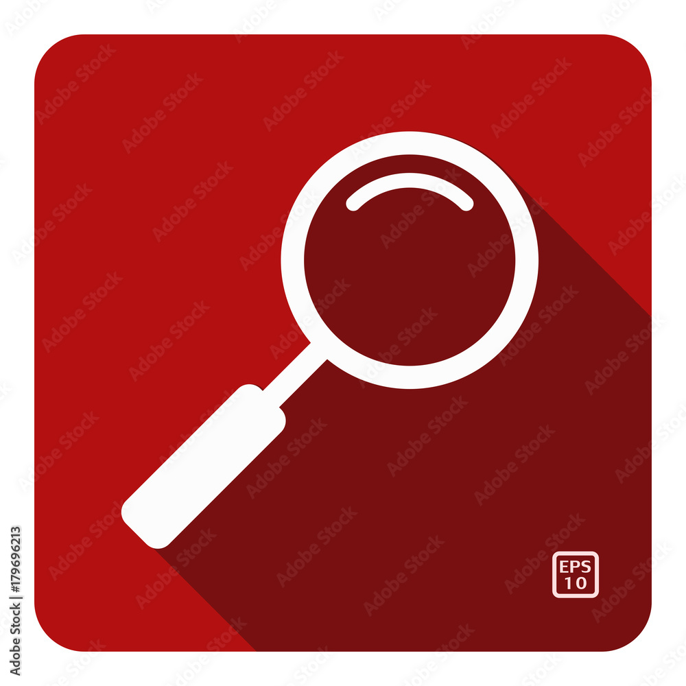 Magnifying glass, isolated icon. Vector. Magnifying glass, isolated icon. Vector.