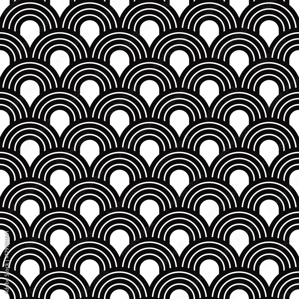 seamless monochrome wave pattern. seamless monochrome wave pattern.