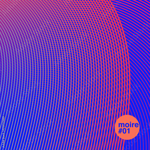 colourful moire wave pattern.