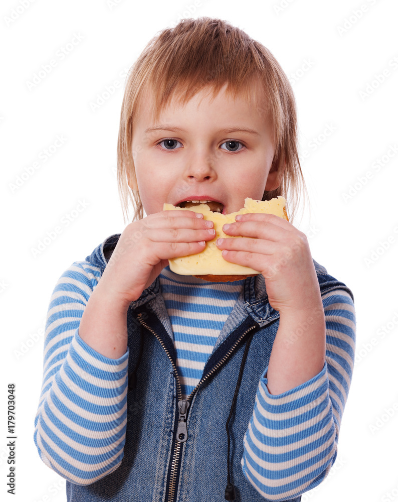 Girl eating sandwich