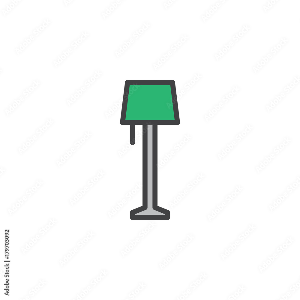 Floor lamp filled outline icon, line vector sign, linear colorful pictogram isolated on white. Symbol, logo illustration. Pixel perfect vector graphics Floor lamp filled outline icon, line vector sign, linear colorful pictogram isolated on white. Symbol, logo illustration. Pixel perfect vector graphics