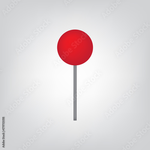 red map pin icon- vector illustration