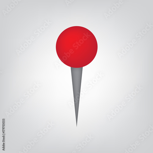 red map pin icon- vector illustration