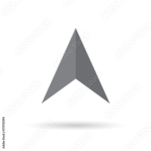 grey navigation icon- vector illustration