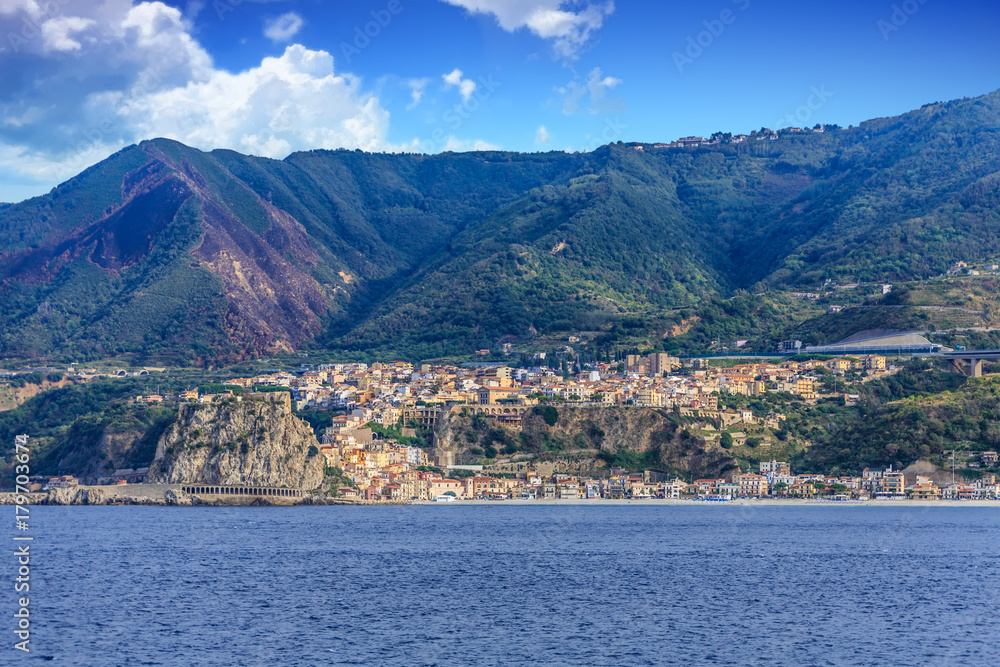 Coast of Italy from Strait of Messina