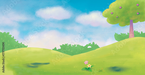 Illustration of Forest Background