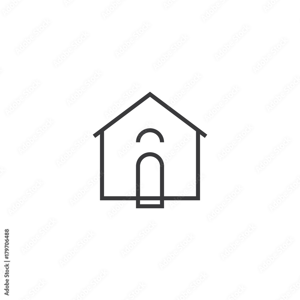 House Icon. line style vector illustration House Icon. line style vector illustration