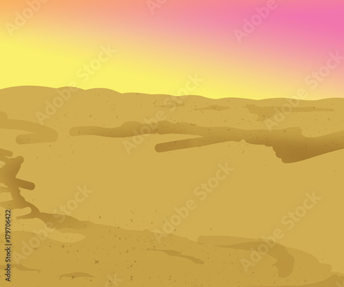 empty sand desert landscape