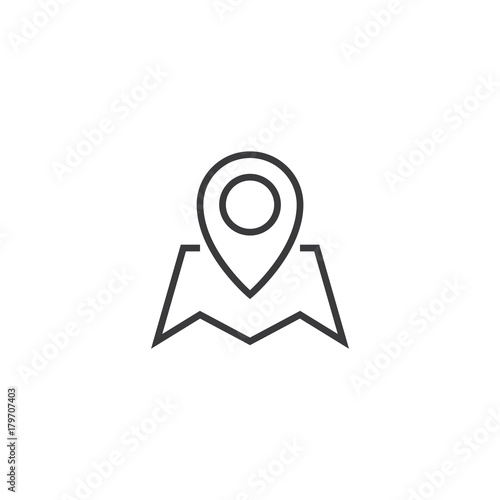 Free Download map pin Icon. line style vector illustration - GFXLoad