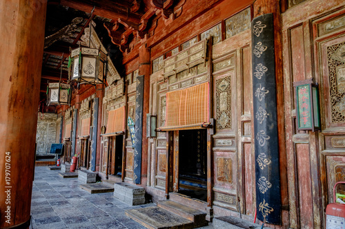 Obraz na plátně Prayer room entrance in Chinese mosque of Xi'an