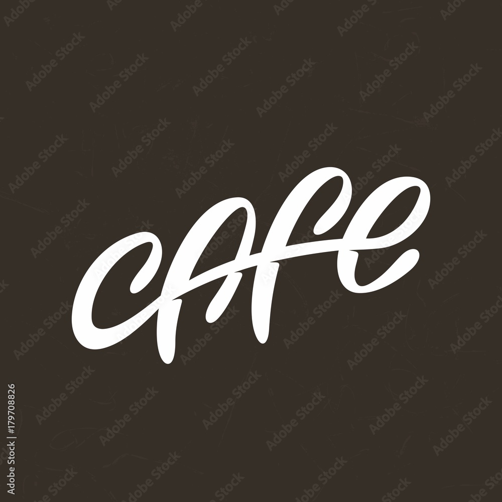 Modern vector professional sign logo cafe lettering