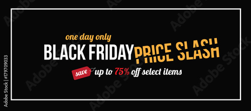 Black Friday price cut slash black background marketing template. For sales on the friday after Thanksgiving.