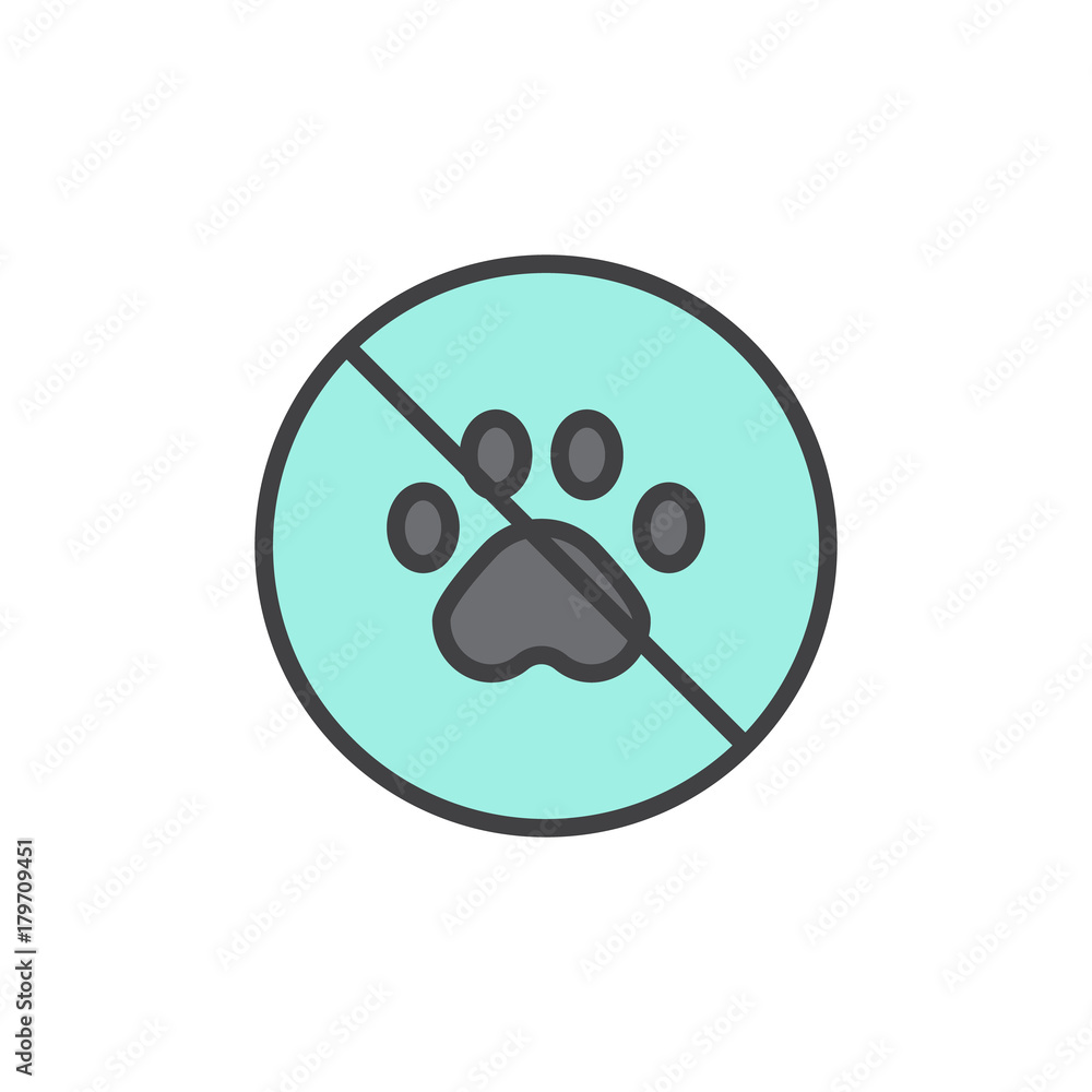 No animal filled outline icon, line vector sign, linear colorful pictogram isolated on white. Symbol, logo illustration. Pixel perfect vector graphics No animal filled outline icon, line vector sign, linear colorful pictogram isolated on white. Symbol, logo illustration. Pixel perfect vector graphics