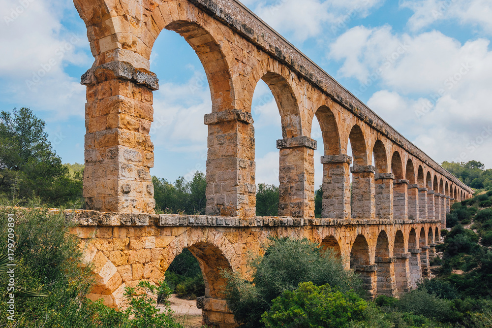 Aqueduct 'Pont del Diable'. Spain, Tarragona.