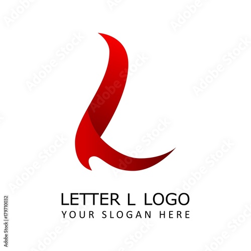 letter l fire flame logo
