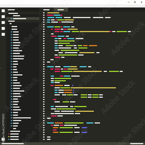 User interface concept, program for code or design.