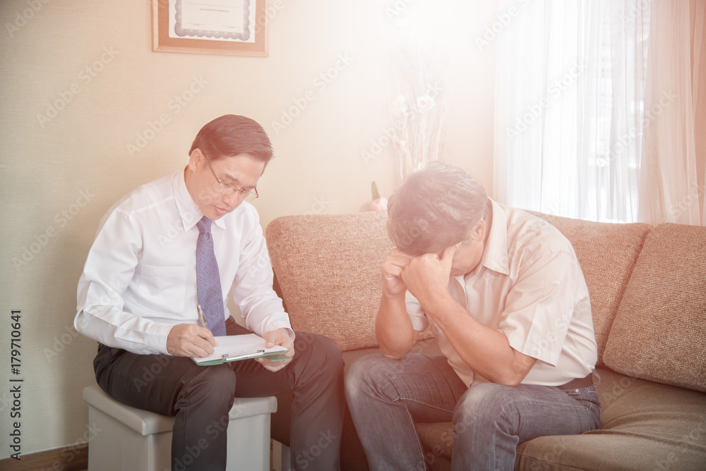 Doctor give advice to patient Doctor give advice to patient