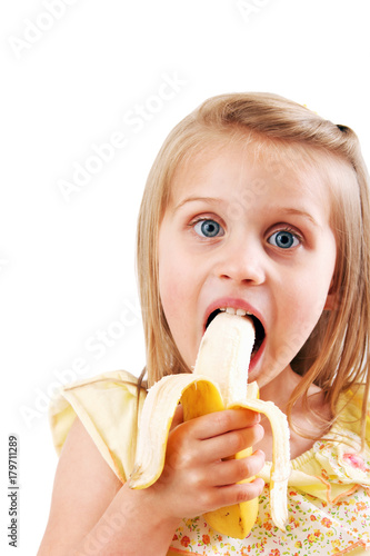 Little Girl with Banana