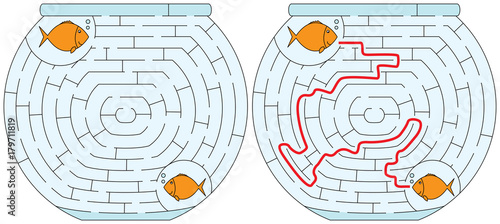 Easy fishbowl maze