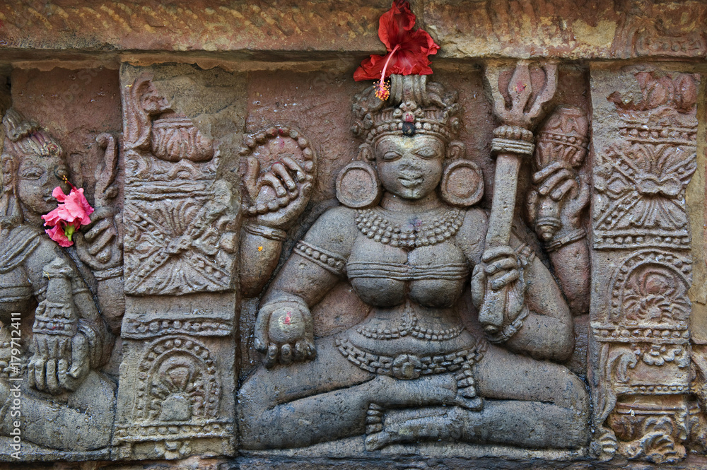 India, Orissa, Bhubaneswar, Parsurameswara temple, 7th Century, bas-relief India, Orissa, Bhubaneswar, Parsurameswara temple, 7th Century, bas-relief