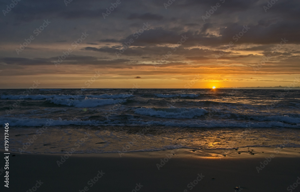 Sunset on the Baltic sea