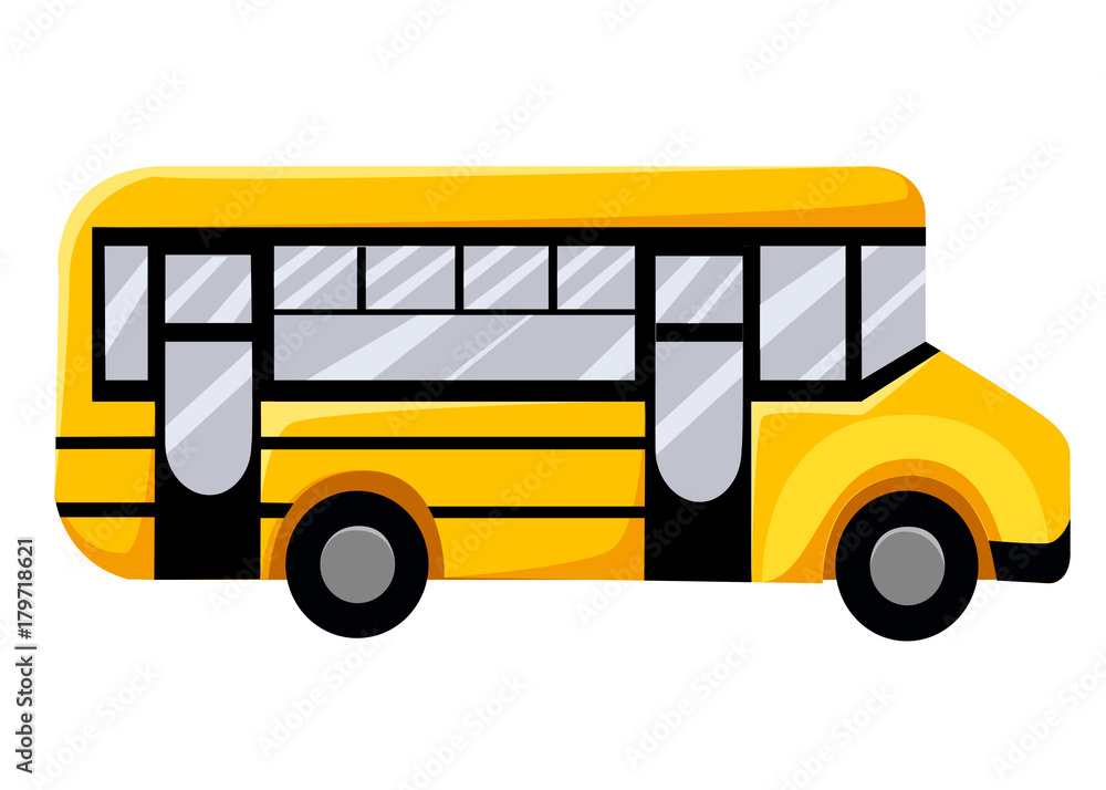 Illustration of school kids riding yellow schoolbus transportation education Vector illustration Web site page and mobile app design