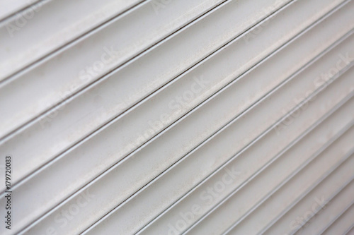 White plastic striped panel surface
