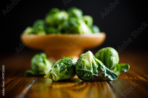 closeup of brussels sprouts photo