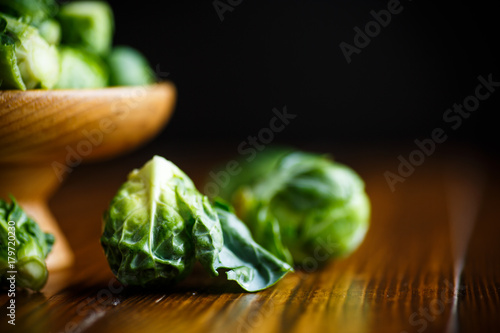 closeup of brussels sprouts photo