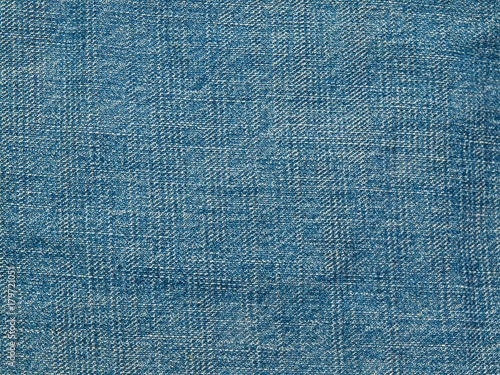 Blue denim textile texture.