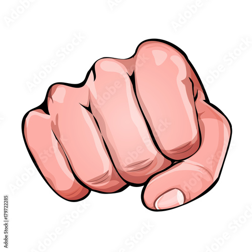 Comic Power Fist Punching