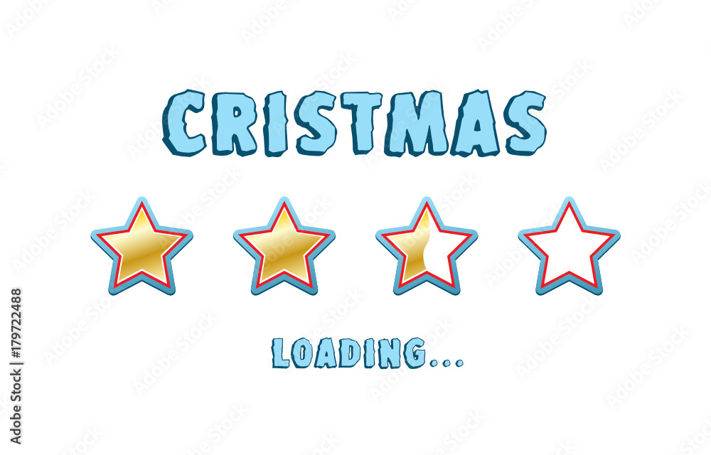 Obraz premium Merry Christmas loading vector banner