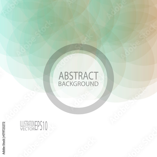 Abstract geometric background vector from circles green and brown for screen saver, banner ...