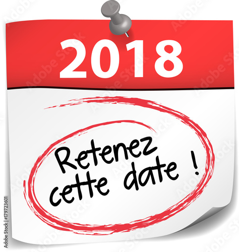 post-it almanach : retenez cette date 2018