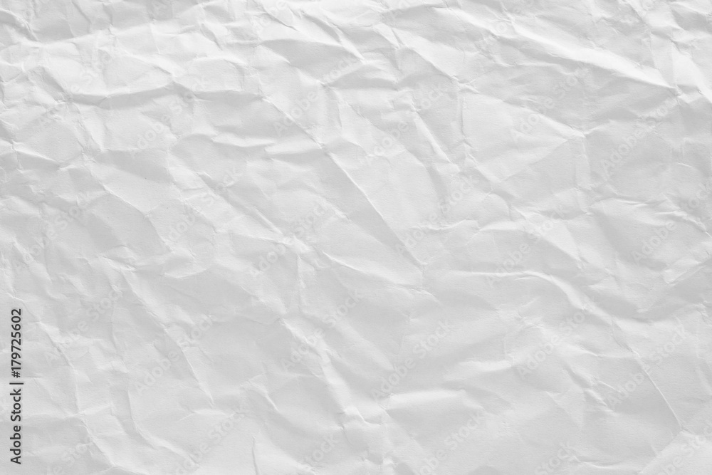 Obraz premium Crumpled white paper background texture