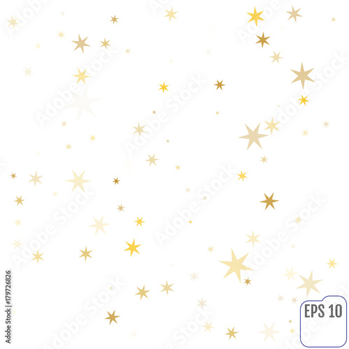 Gold Confetti celebration  Falling golden abstract decoration for party  birthday celebrate  anniversary or event  festive. Festival decor. Vector illustration