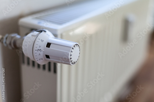 Fotografie a heat regulator on a german heater