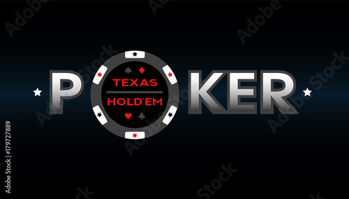 Bild auf Leinwand Texas Holdem Poker, vector illustration.