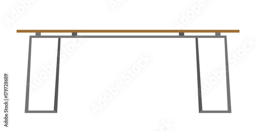 Modern table vector cartoon illustration isolated on white background