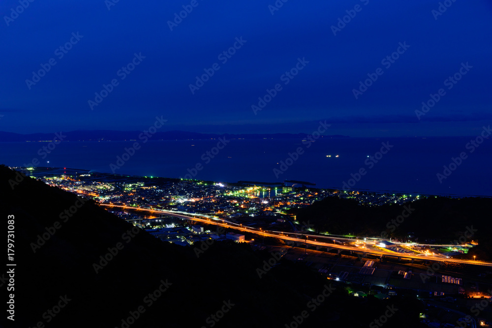 Fototapeta premium 静岡の夜景 マジックアワー