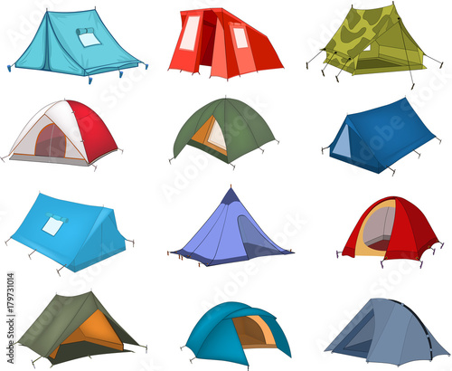  Illustration of a Tourist Tents