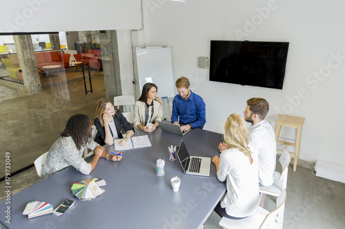 Multiracial young business ...